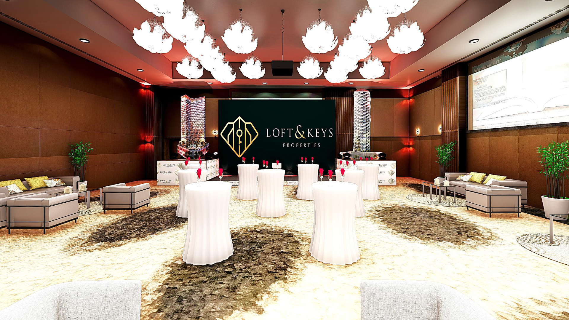 Salle Hilton - Simulation 3D